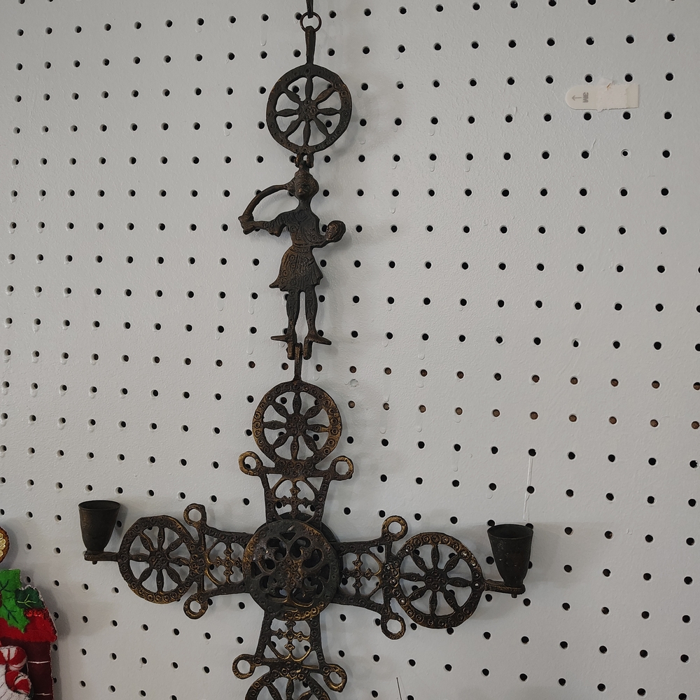 Antique Bronze Wall Hanging Executioner Holding Head